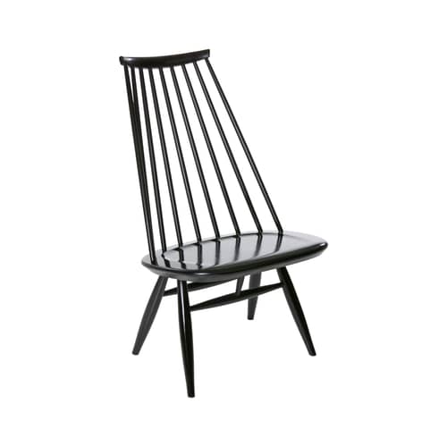 Mademoiselle Lounge Armchair wood black / Ilmari Tapiovaara, 1956 - ARTEK - Black - Solid birch