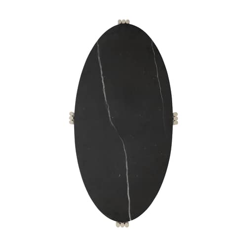 Tribus Coffee table stone black / Marble - 92 x 47 x H 35 cm - AYTM - Black marble / Sand - Marble, Steel