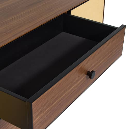 Essence Dresser natural wood / W 180 x H 75 cm - Rattan - SARAH LAVOINE - Walnut & Rattan - Rattan, Steel, Walnut veneer