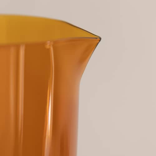 Karaffe Wave glas orange / 1,4 L - Sophie Lou Jacobsen - Amber - Borosilikatglas