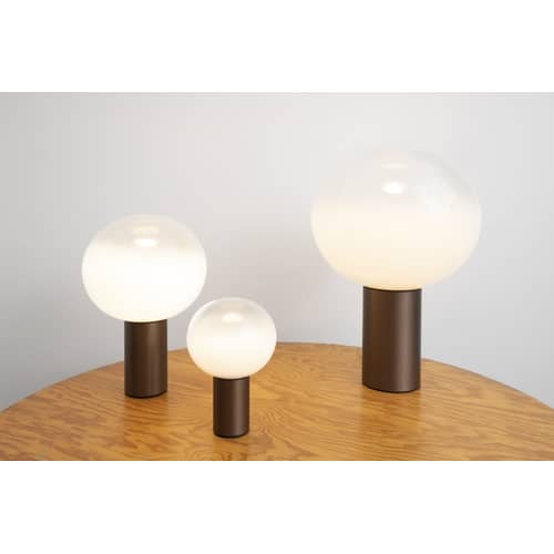 Lampe de table Laguna     / Ø 16 x H 24 cm - Artemide - Bronze - Aluminium, Verre soufflé