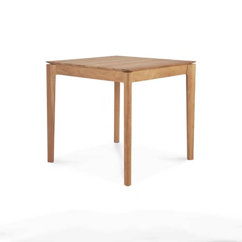 quadratischer Tisch Bok OUTDOOR holz natur / 80 x 80 cm - 4 Personen - Ethnicraft - 80 x 80 cm - Massives Teakholz