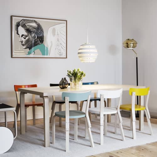 Sospensione Beehive A331 metallo bianco / Alvar Aalto, 1953 - ARTEK - Bianco / Ottone - Alluminio, Ottone