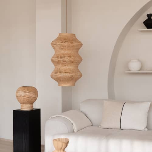 Suspension Barbados / Ø 40 x H 67 cm - Bambou - GOOD&MOJO - Naturel - Bambou, Fer