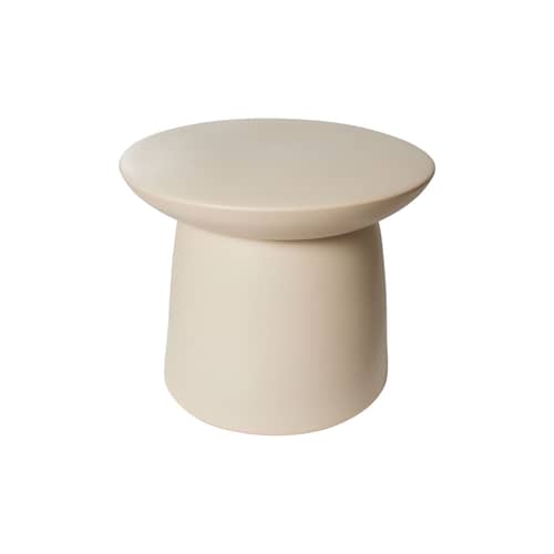 Table d\'appoint Earthenware Large céramique beige / Ø 46 x H 37 cm - HK LIVING - Beige - Grès émaillé