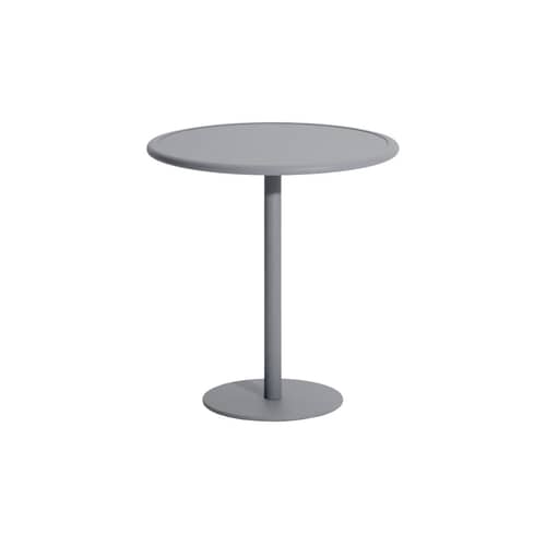 Table ronde Week-end / Ø 70 cm - Aluminium - Petite Friture - Gris Pierre - Aluminium