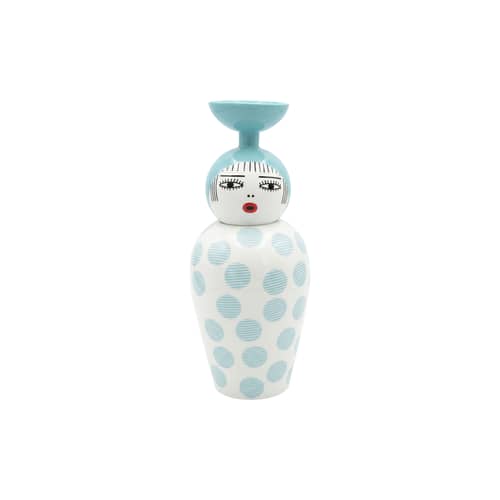 Vase Canopie - Kiki céramique bleu / Ø 17 x H 41,6 cm - Seletti - Kiki / Bleu - Porcelaine