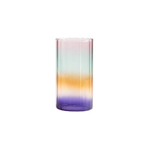 Vase Gradient Evening verre multicolore / Wide - Ø 10 x H 18,5 cm - & klevering - Wide / Multicolore - Verre
