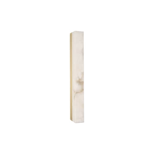 Emerson LED Wall light stone white / L 50 cm - Jade stone - NV GALLERY - Translucent Jade / Gold - Iron, Jade