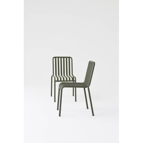 Chaise empilable Palissade métal gris / Bouroullec, 2016 - Hay - Gris clair - Acier laqué époxy