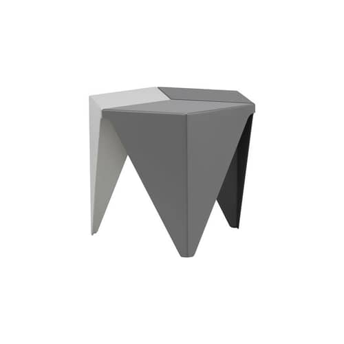 Couchtisch Prismatic 2 metall grau / Isamu Noguchi, 1957 / 41 x 41 x H 37,5 cm - Vitra - Grau (3 Schattierungen) - Aluminium