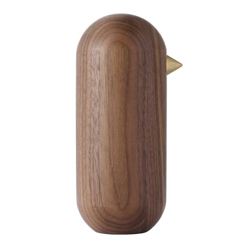 Little Bird Figurine natural wood / H 13.5 x Ø 6 cm - Normann Copenhagen - Walnut - Solid walnut