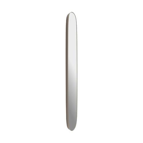 Miroir mural Framed XL métal beige / 150 x 50 cm - Muuto - Taupe - Acier thermolaqué, Verre