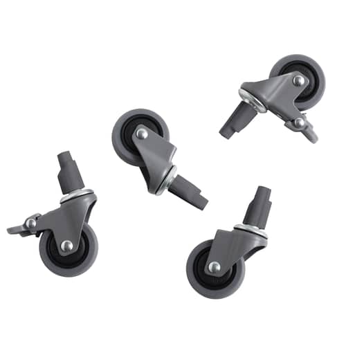 Rollen  metall grau / Set mit 4 Rollen - Hay - Für Korb Large - Kautschuk, Metall, Nylon