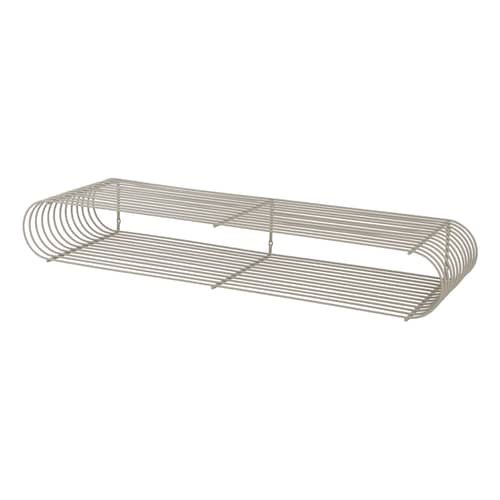 Scaffale Curva Large metallo beige / L 80,4 cm - AYTM - Nero - Acciaio
