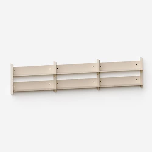 Scaffale Pli metallo bianco / L 60 x P 15 cm - TIPTOE - Bianco cremoso - Acciaio termolaccato