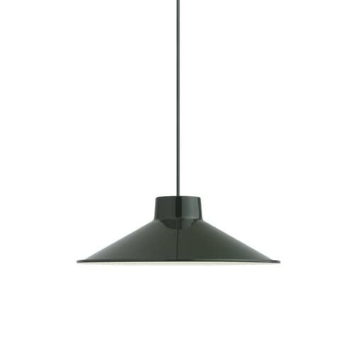 Sospensione Top metallo verde / Ø 36 x H 12 cm - Acciaio - Muuto - Verde scuro - Acciaio