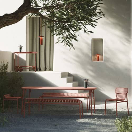 Tabouret empilable Week-end métal gris / Aluminium - Petite Friture - Gris Pierre - Aluminium