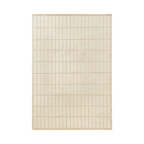 Tapis Tile beige / 200 x 300 cm - Tissé à la main - Audo Copenhagen - Ivoire - Velours ras