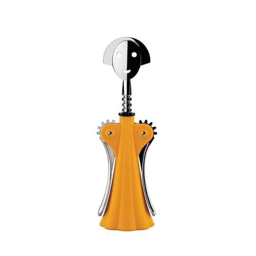 Tire-bouchon Anna G. plastique jaune / Colour Tales - Alessi - Jaune - Acier laminé, Résine thermoplastique, Zamak chromé