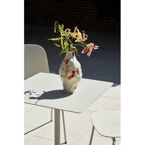 Vase Miro céramique multicolore blanc / Fait main - Grès - Hay - Blanc / Motifs colorés - Grès