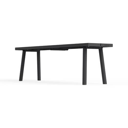 Banc Fred\'s métal noir / L 160 cm - 3 places - Fatboy - Anthracite - Aluminium