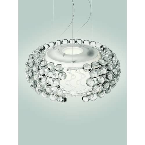 Pendelleuchte Caboche Plus plastikmaterial transparent Medium / LED - My Light Tunable (Bluetooth) / Ø 50 cm - Foscarini - Transparent - PMMA