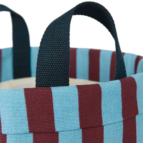 Cestino Rond tessuto multicolore / H 47 cm - NOBODINOZ - Bordeaux e Blu - Cotone