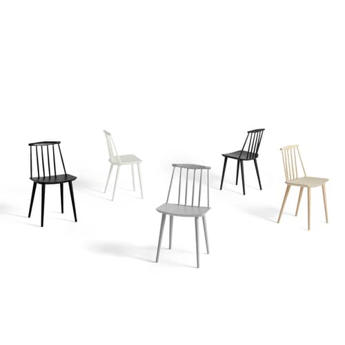 Chaise J77 bois vert / Réédition années 60 - Hay - Vert Jade - Hêtre massif, Placage de hêtre