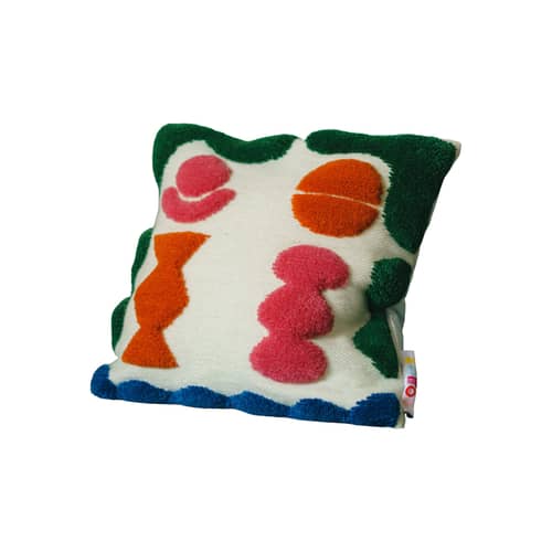 Coussin Columns  / 45 x 45 cm - Laine tissée main - COLORTHERAPIS - Columns - Coton, Laine de Nouvelle-Zélande