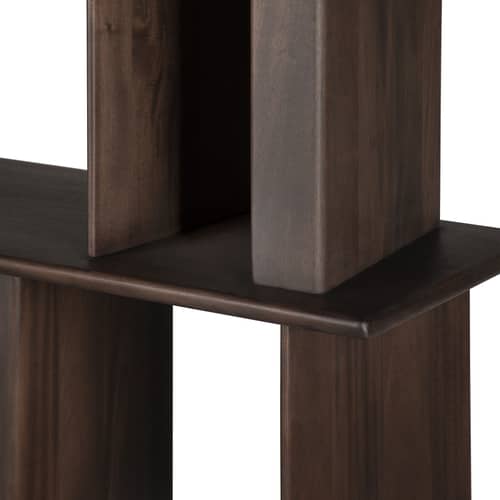 Étagère Block bois marron / L 120 x H 207 cm - Ethnicraft - Acajou espresso - Acajou massif teinté