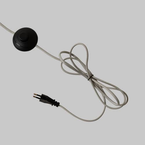 Lampada a stelo Tivoli pietra bianco - It\'s about Romi - Bianco - Acciaio, Travertino, Vetro