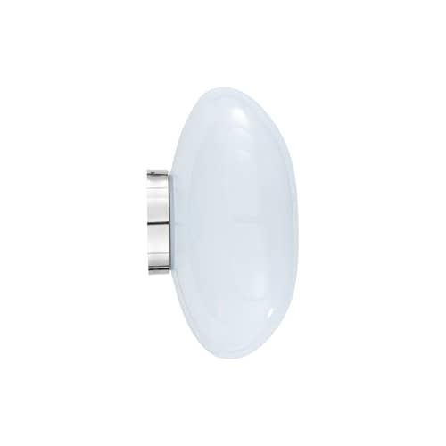 Lampada da parete Melt Surface materiale plastico bianco / Ø 50 cm - Tom Dixon - Bianco opalescente / Cromo - Acciaio, Policarbonato soffiato