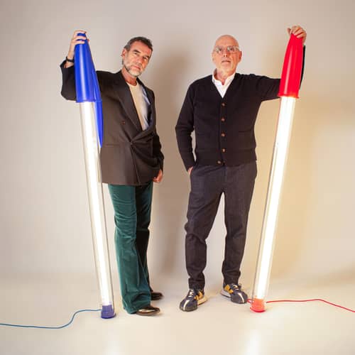 Lampe Bic Lamp bleu / LED - H 178 cm - Seletti - Bleu - Polycristal