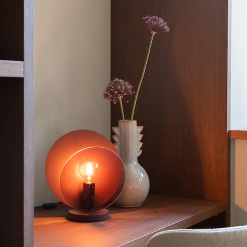 Lampe de table Toledo verre marron - It\'s about Romi - Marron - Fer, Verre coloré