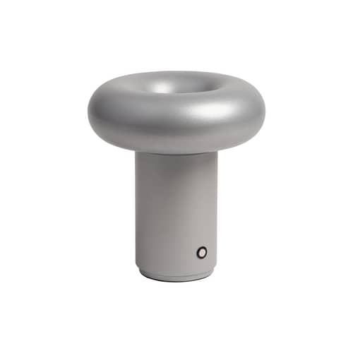 Lampe extérieur sans fil rechargeable Glimpse métal / Ø 17 cm - & klevering - Argent givré - Métal