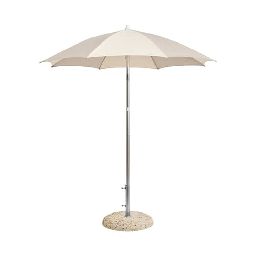 Parasol Terrazza - Octagon tissu gris / Ø 200 cm - Hay - Gris & blanc cassé - Acier, Aluminium, Polypropylène, Toile oléfine