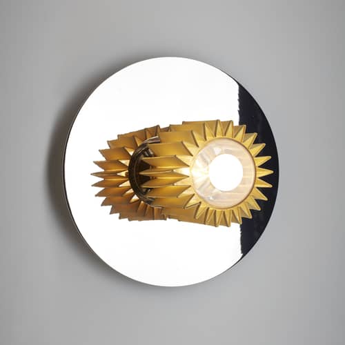 Applique In the sun Medium or argent métal / Plafonnier - Ø 27 cm / Seconde vie - DCW éditions - Chromé / Maille or - Acier, Aluminium, Verre
