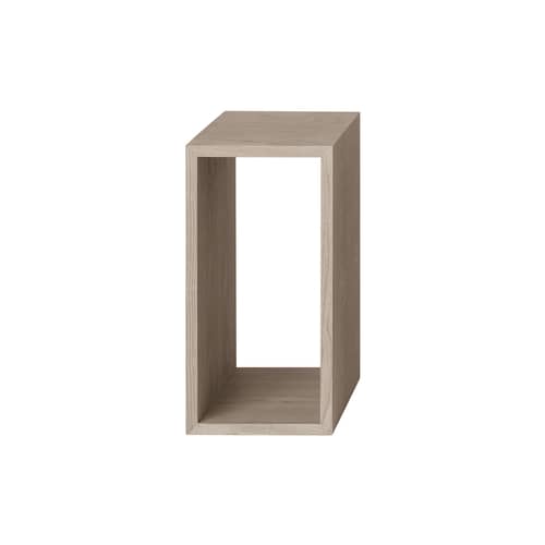 Scaffale Stacked legno naturale / Small rettangolare 43x21 cm / Senza fondo - Muuto - Rovere - MDF impiallacciato rovere