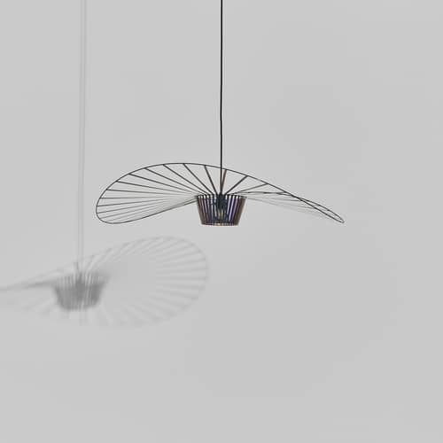 Sospensione Vertigo corian nero Petite / Ø 110 cm - Constance Guisset, 2010 - Petite Friture - Maggiolino (nero cangiante) - Fibra di vetro, Poliuretano