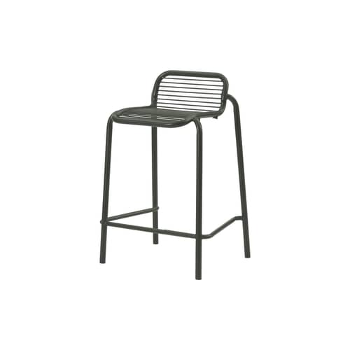 Tabouret de bar Vig métal vert / H 65 cm - Normann Copenhagen - Vert foncé - Acier thermolaqué