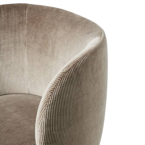 Rico UK Office Chair textile grey / UK version - Ferm Living - Flint grey (Velvet) - Foam, Polished aluminium, Velvet