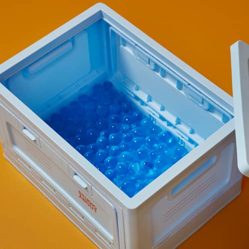 Box Medium Box plastic material blue / 40 x 29 x H 23.7 cm - Stackable - STUDIO ABOUT - Sky blue - Polypropylene