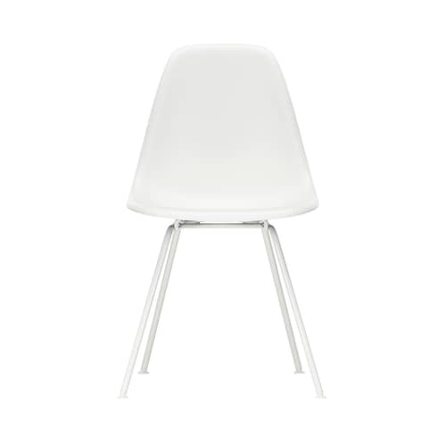 Chaise DSX - Eames Plastic Side Chair / (1950) - Pieds blancs - Vitra - Blanc / Pieds blancs - Acier laqué époxy, Polypropylène