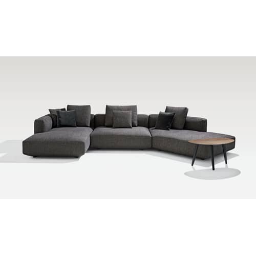 Tweed Mini Small Coffee table wood black / 85 x 48 cm - Zanotta - Black - Varnished oak veneer, Varnished steel