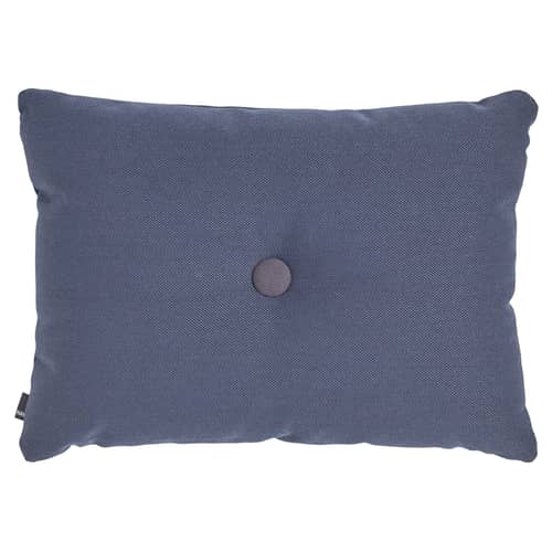 Coussin Dot - Steelcut Trio tissu bleu / 60 x 45 cm - Hay - Bleu Foncé - Tissu Kvadrat