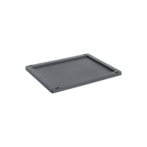 Couvercle  plastique gris / Pour panier Colour Crate Medium 27 x 35 cm - Hay - Charbon - Polypropylène recyclé