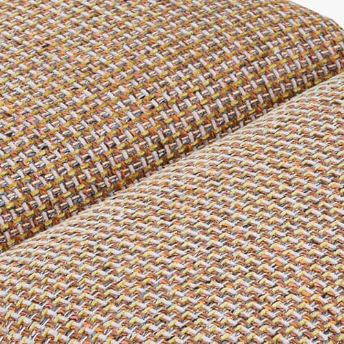 Panca imbottita Jollin tessuto giallo / L 101 cm - NV GALLERY - Giallo / Noce - Espanso, Frassino massello tinto, Tissu Tweed