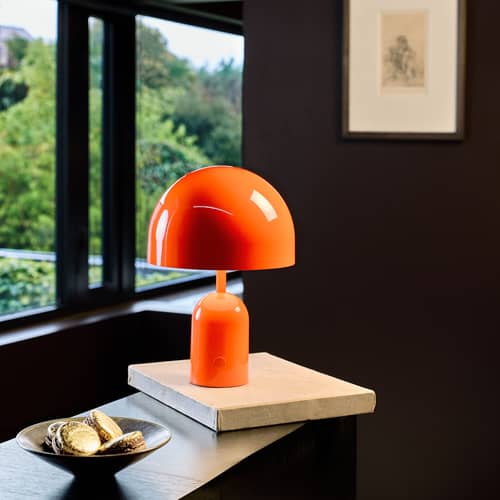 Lampada senza fili ricaricabile Bell LED materiale plastico arancione - Tom Dixon - Arancione fluorescente - ABS