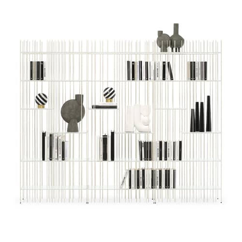 Libreria Metrica A metallo beige / 78 x H 190 cm - Solo struttura (i ripiani sono venduti separatamente) - Mogg - Beige - Acciaio
